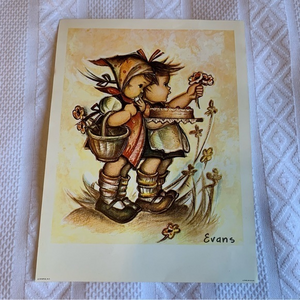 Vintage Hummel Lithograph‎ by Evans “The Little Charmers”
